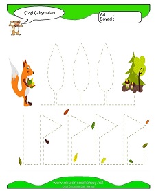 okul öncesi çocuklar Çizgi çalışma sayfaları